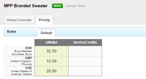 Setting the Price of a product.