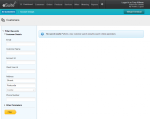 Customer Search Interface