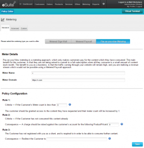 Standard Metering options