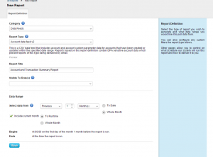 The expanded Reporting options